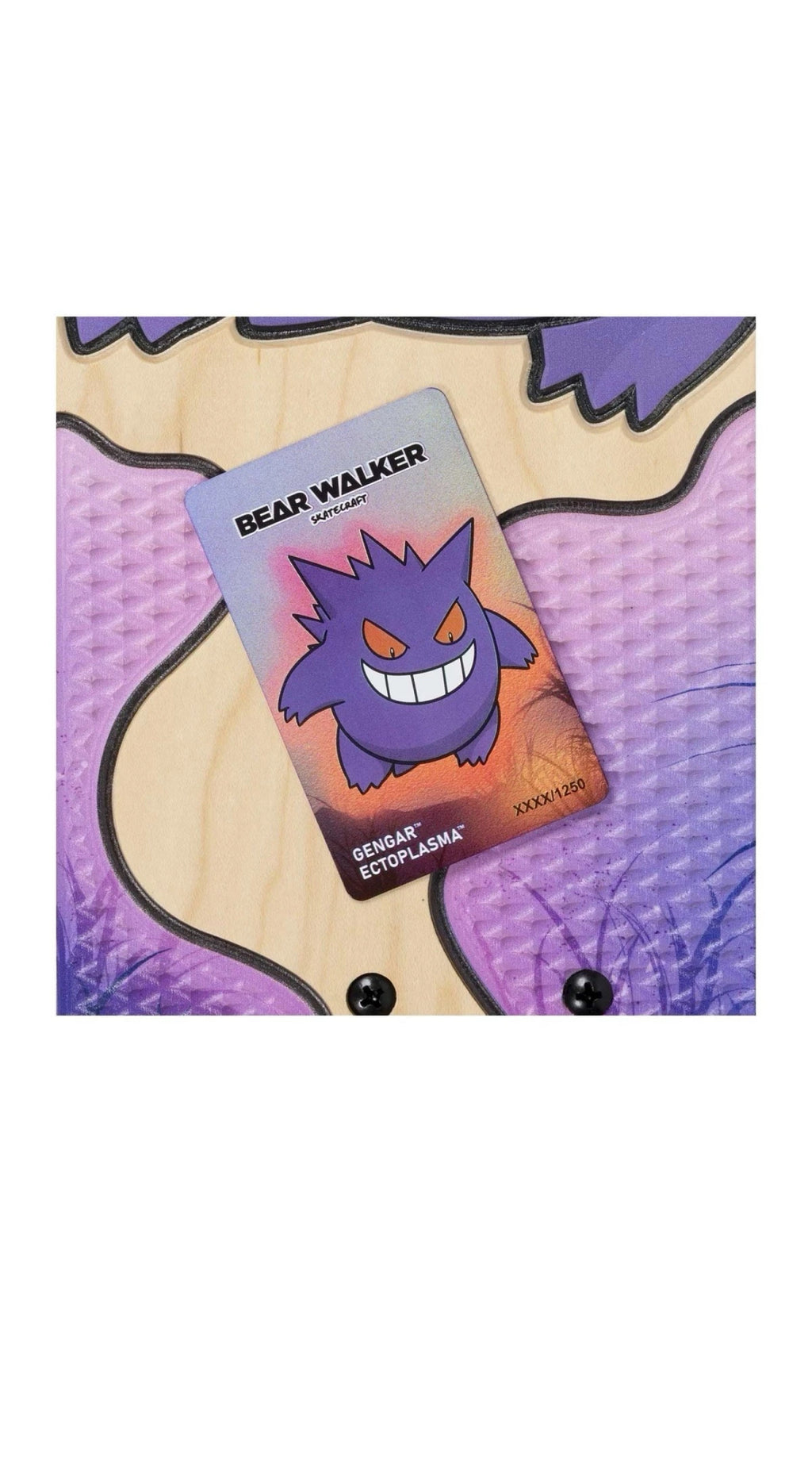 Pokemon Center x Bear Walker GENGAR Skateboard Limited Ed#1250 W/Wheels Trucks